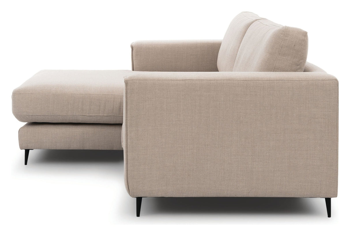 Bernadotte Sofa m. bred chaiselong XL venstre, Beige - UNOLIVING.COM