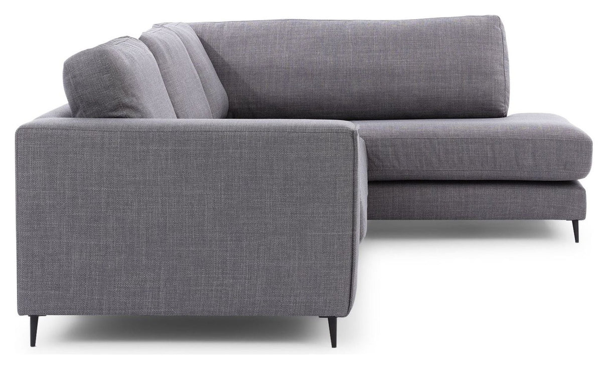 Bernadotte Sofa m. chaiselong 3 - pers. open højre, Antracit - UNOLIVING.COM