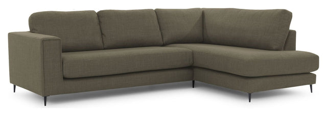 Bernadotte Sofa m. chaiselong 3 - pers. open højre, Grøn - UNOLIVING.COM