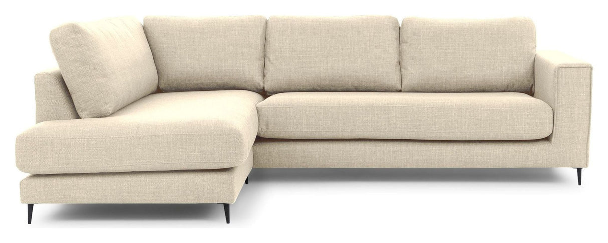 Bernadotte Sofa m. chaiselong 3 - pers. open venstre, Beige - UNOLIVING.COM