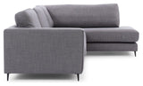 Bernadotte Sofa m. chaiselong 3,5 - pers. open højre, Antracit - UNOLIVING.COM