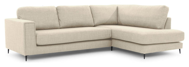 Bernadotte Sofa m. chaiselong 3,5 - pers. open højre, Beige - UNOLIVING.COM