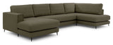 Bernadotte U - sofa, open end højre, Grøn - UNOLIVING.COM