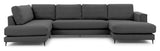 Bernadotte U - sofa, open end venstre, Antracit - UNOLIVING.COM