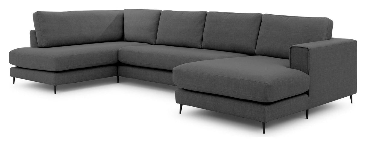 Bernadotte U - sofa, open end venstre, Antracit - UNOLIVING.COM