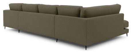 Bernadotte U - sofa, open end venstre, Grøn - UNOLIVING.COM