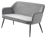 Berrie Loungesofa, Grå velour/Sort - UNOLIVING.COM