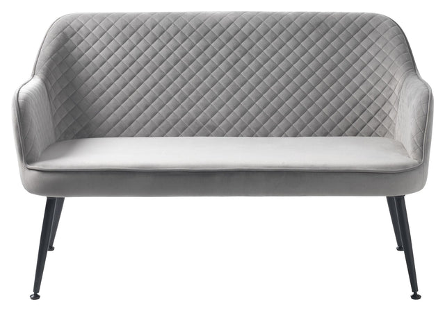 Berrie Loungesofa, Grå velour/Sort - UNOLIVING.COM