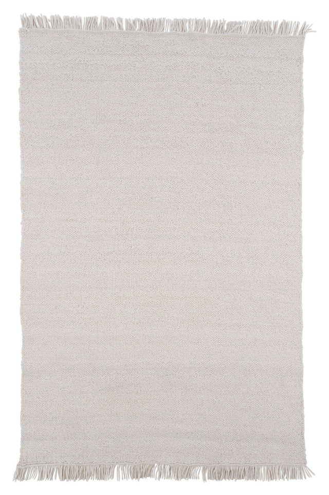 Betina uldmix tæppe, 200x300, Hvid - UNOLIVING.COM