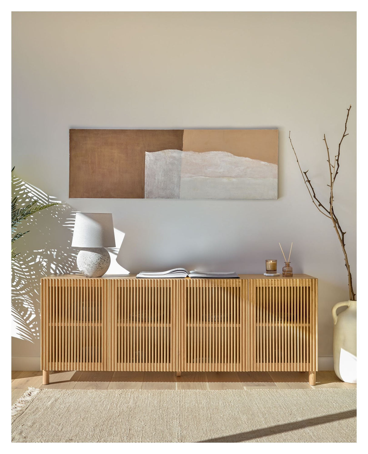 Beyla Skænk, 180x70, Eg/Finér - UNOLIVING.COM