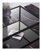 BLACKHILL Sofabord, Sort, Hærdet glas, 110x60 - UNOLIVING.COM