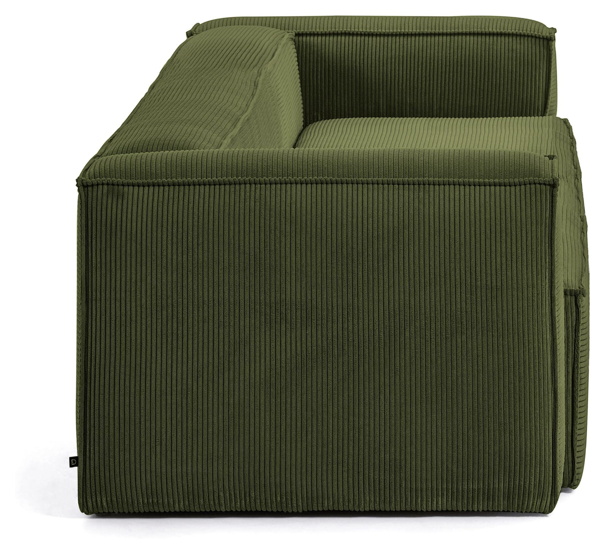 Blok 2 - pers. Sofa, B210, Grøn fløjl - UNOLIVING.COM