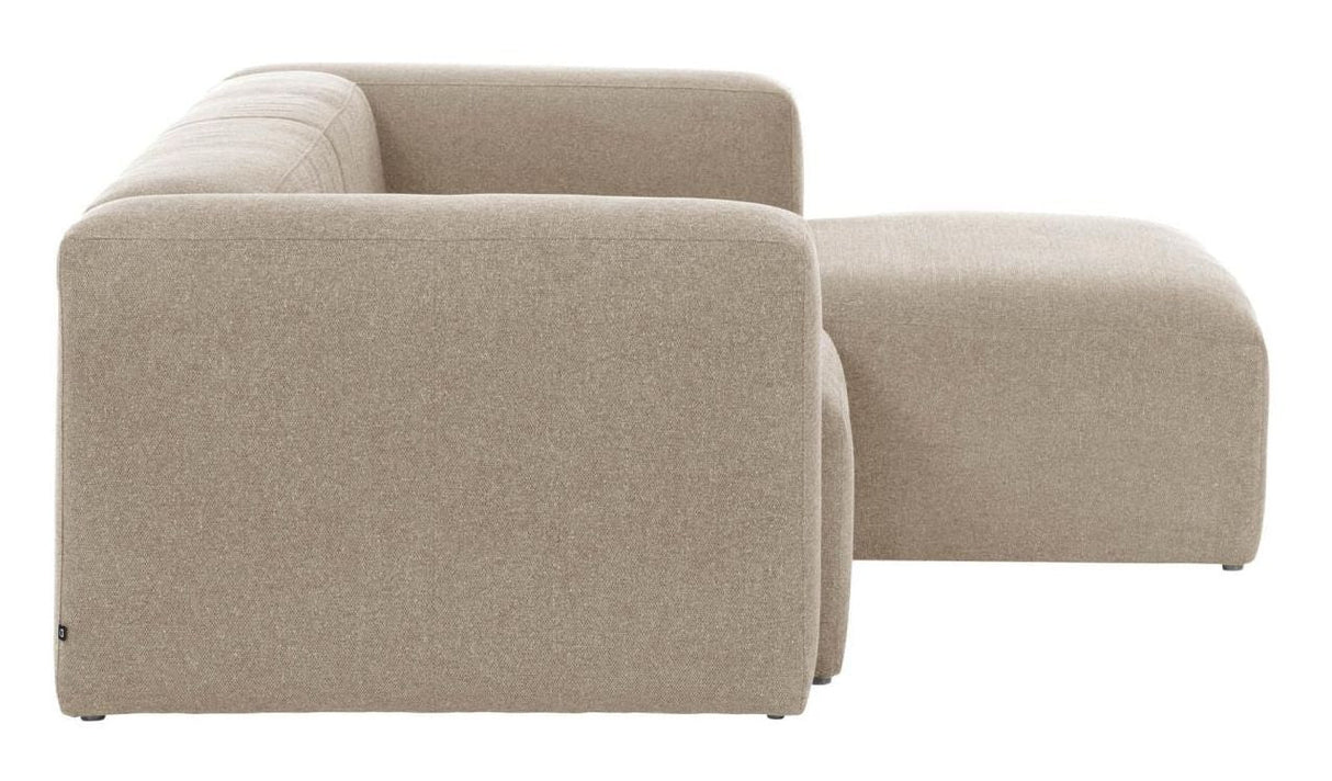 Blok 2 - pers. Sofa m. højrevendt Chaise Beige - UNOLIVING.COM