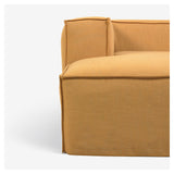 Blok 2 - pers. Sofa m. venstrevendt chaiselong, Mustard Linen - UNOLIVING.COM