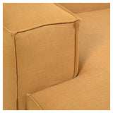 Blok 2 - pers. Sofa m. venstrevendt chaiselong, Mustard Linen - UNOLIVING.COM