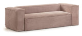 Blok 2 - pers. Sofa Rosa Fløjl - UNOLIVING.COM