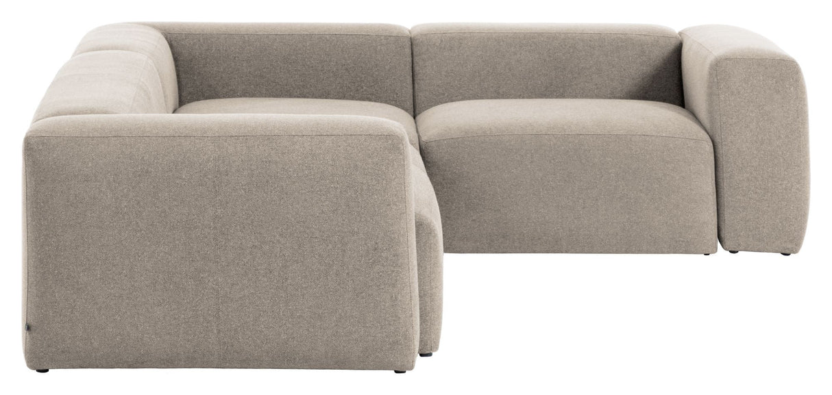 Blok 3 - pers. Hjørnesofa Beige Chenille, 290x230 - UNOLIVING.COM