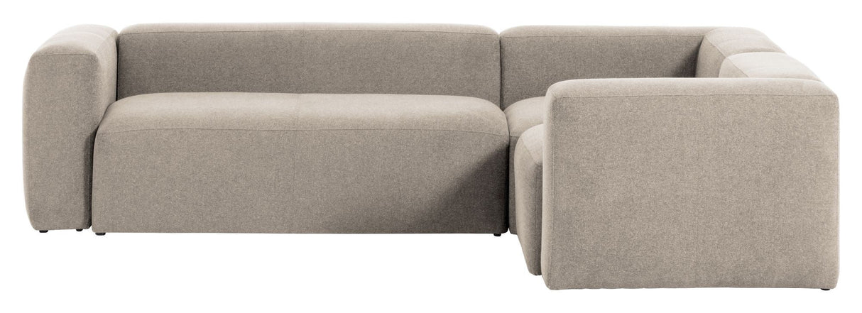 Blok 3 - pers. Hjørnesofa Beige Chenille, 290x230 - UNOLIVING.COM