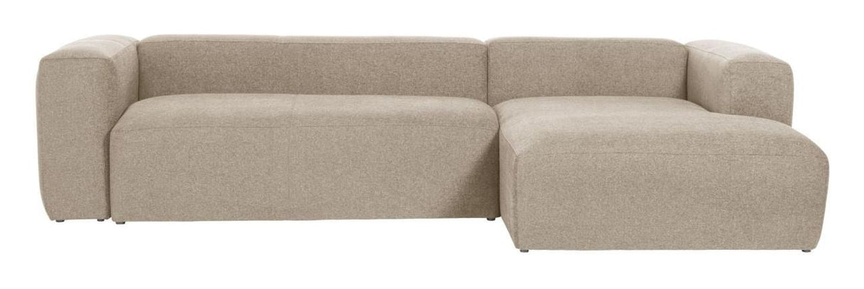 Blok 3 - pers sofa m. højre chaiselong - Beige - UNOLIVING.COM