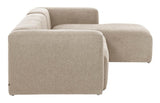 Blok 3 - pers. Sofa m. højrevendt Chaise Beige - UNOLIVING.COM