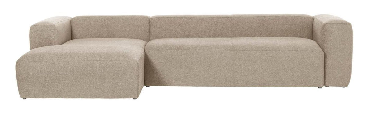 Blok 3 - pers. Sofa m. venstrevendt Chaise Beige - UNOLIVING.COM