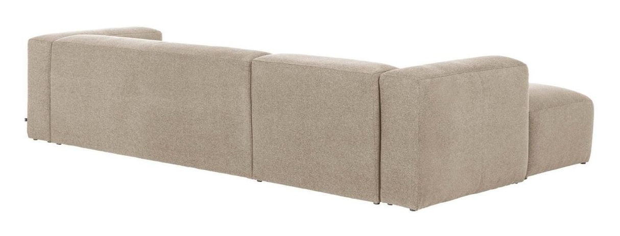 Blok 3 - pers. Sofa m. venstrevendt Chaise Beige - UNOLIVING.COM