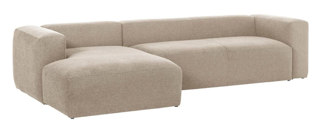 Blok 3 - pers. Sofa m. venstrevendt Chaise Beige - UNOLIVING.COM