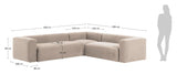 Blok 5 - pers. Hjørnesofa Beige - UNOLIVING.COM