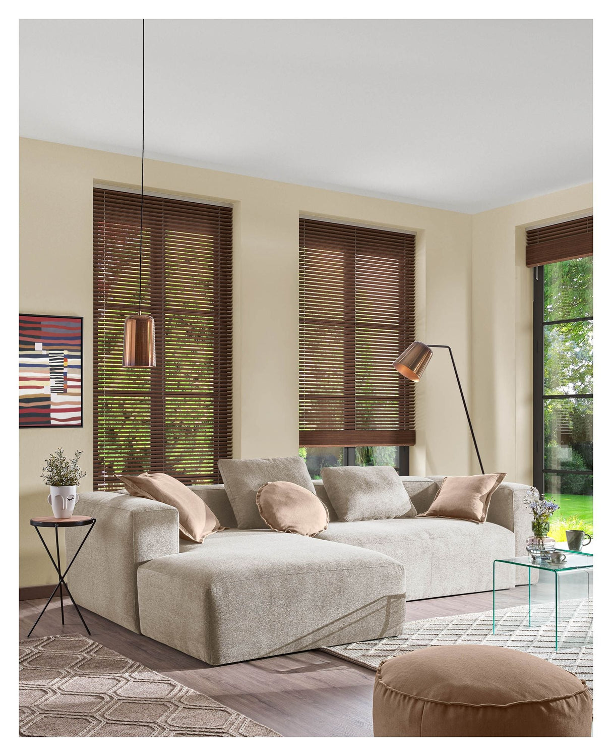 Blok Pude Beige, 60x50 - UNOLIVING.COM