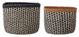 Bloomingville Abaca Kurve, Sort/Natur/Orange - Unoliving.com