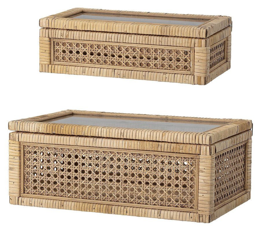 Bloomingville Æsker, Rattan/Glas - UNOLIVING.COM