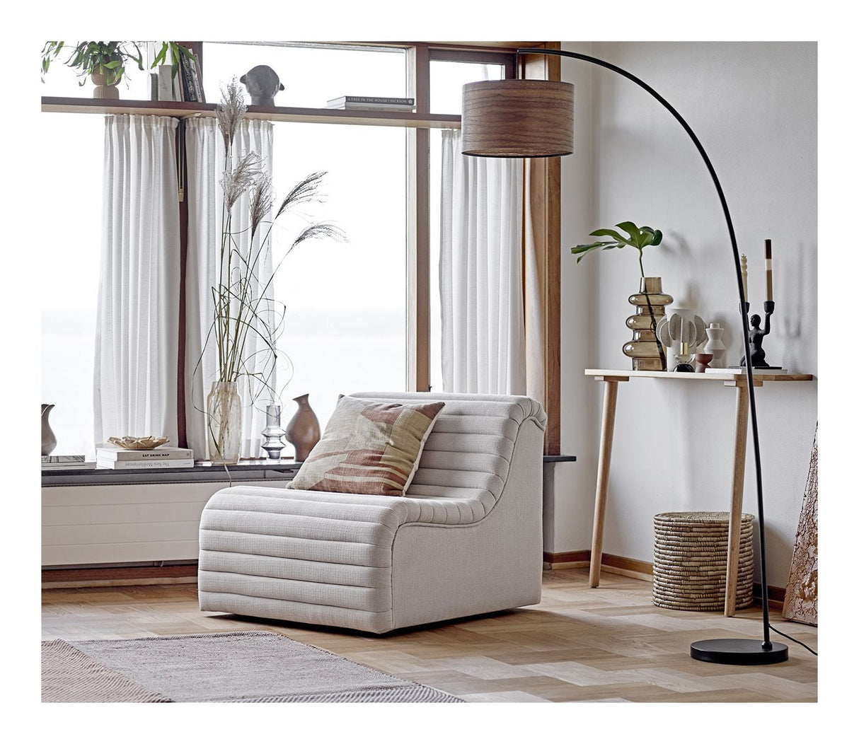 Bloomingville Allure Loungestol, Natur, Polyester - UNOLIVING.COM