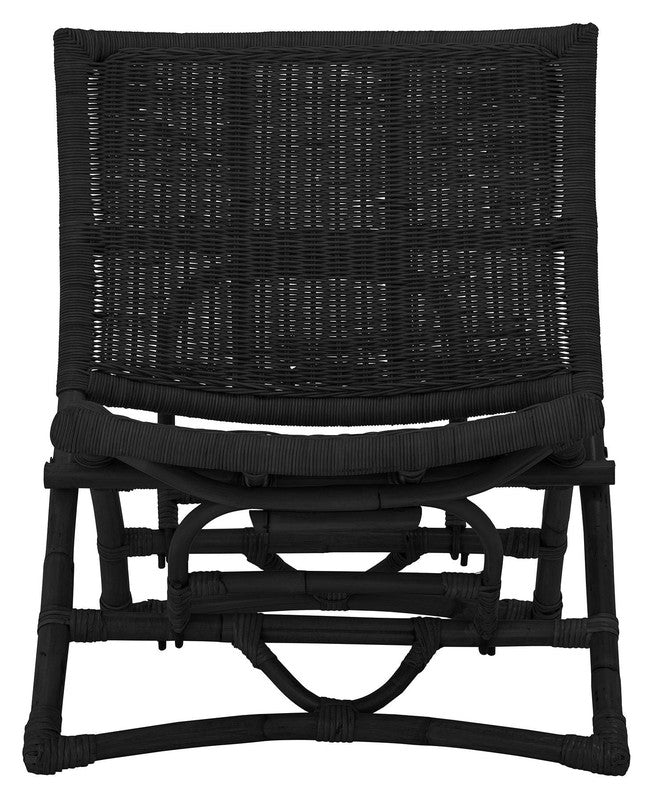 Bloomingville Baz Loungestol, Sort, Rattan - UNOLIVING.COM