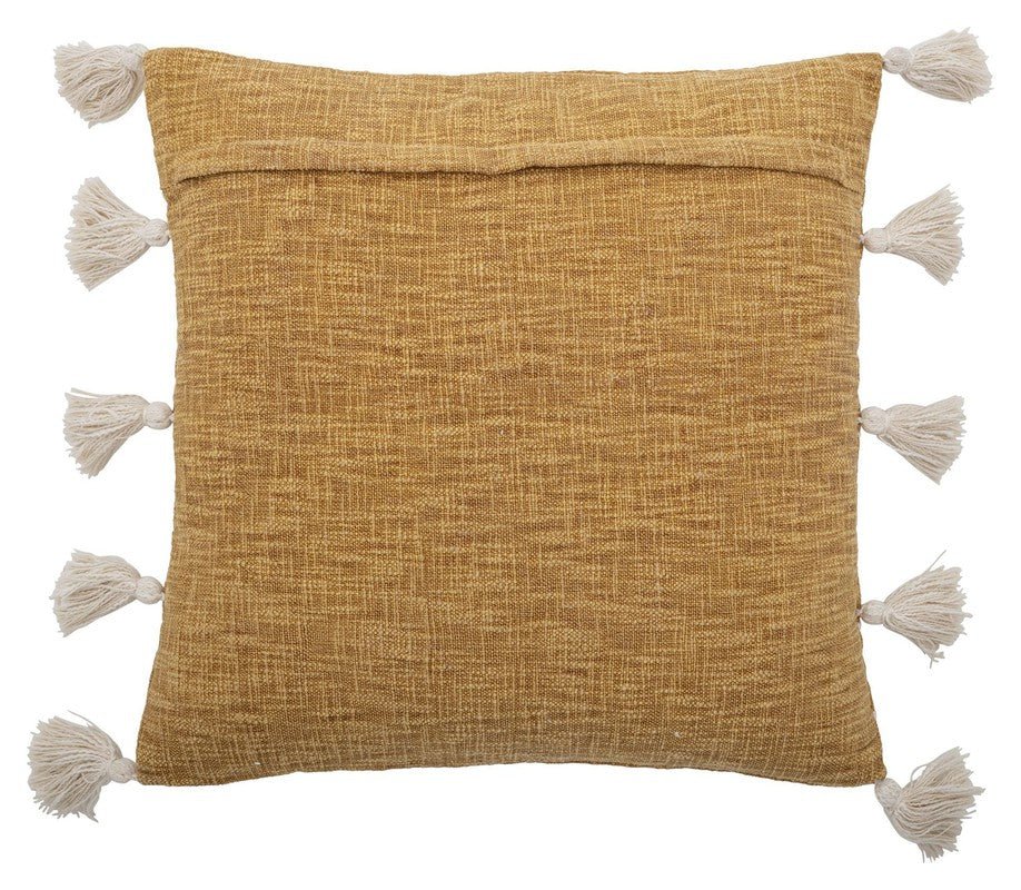 Bloomingville Emely Pude Gul Bomuld, 55x55 - UNOLIVING.COM