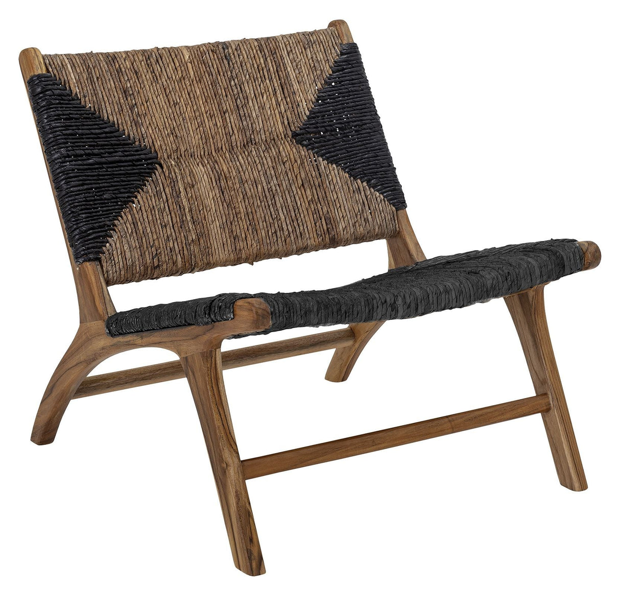 Bloomingville Grant Loungestol, Sort, Teak - UNOLIVING.COM