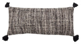 Bloomingville Jerik Pude Bomuld 90x40, Sort - UNOLIVING.COM