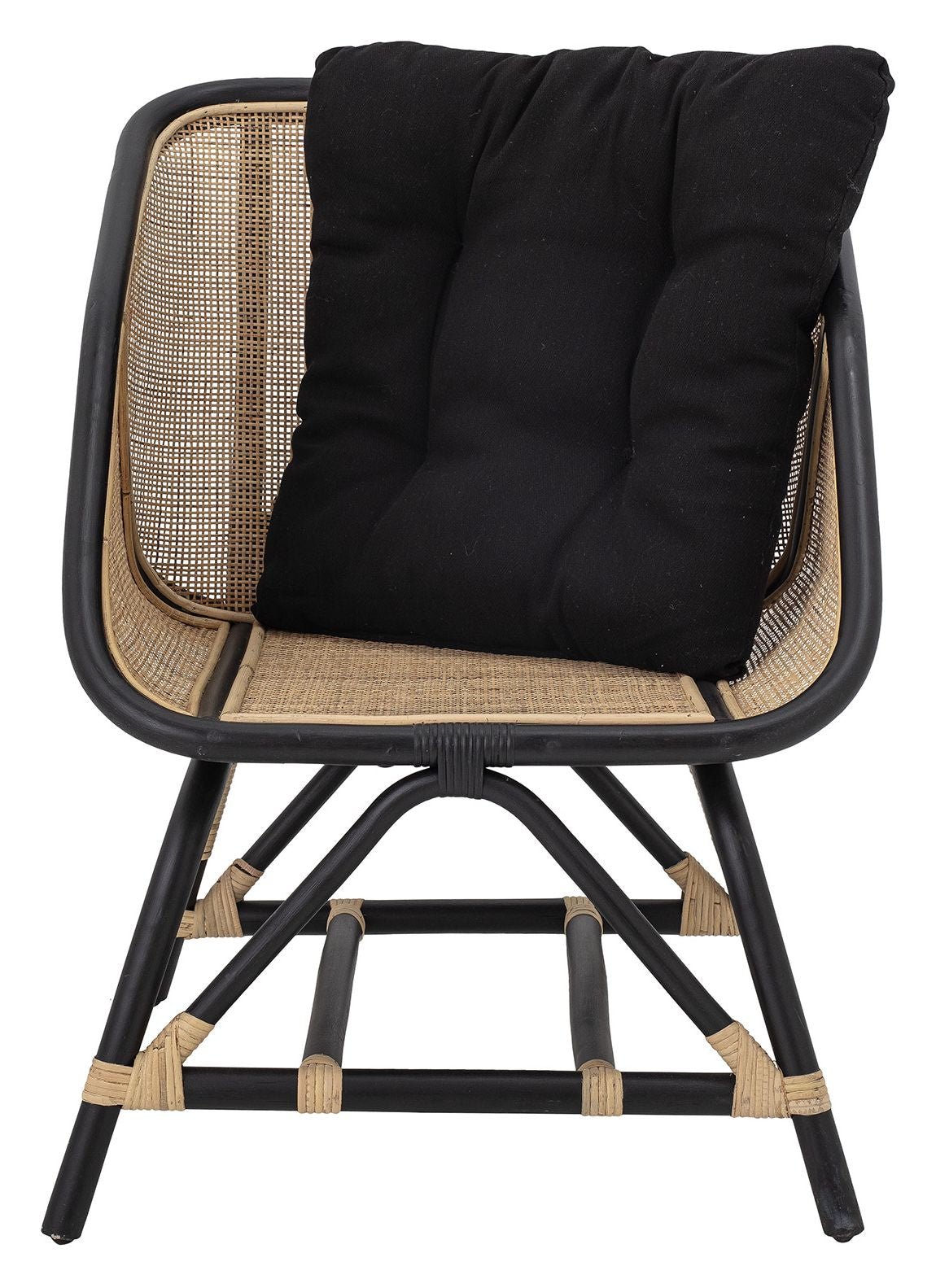 Bloomingville Loue Loungestol, Sort, Rattan - UNOLIVING.COM