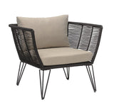 Bloomingville Mundo Loungestol m/hynder, Sort - Unoliving.com