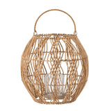 Bloomingville Maiga Lanterne m. glas, Natur, Rattan - UNOLIVING.COM