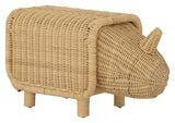 Soffe Taburet m. opbevaringsrum, Rattan - Unoliving.com