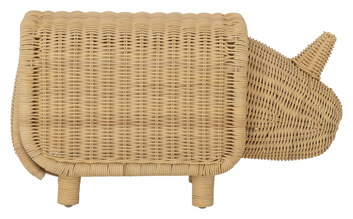 Soffe Taburet m. opbevaringsrum, Rattan - Unoliving.com