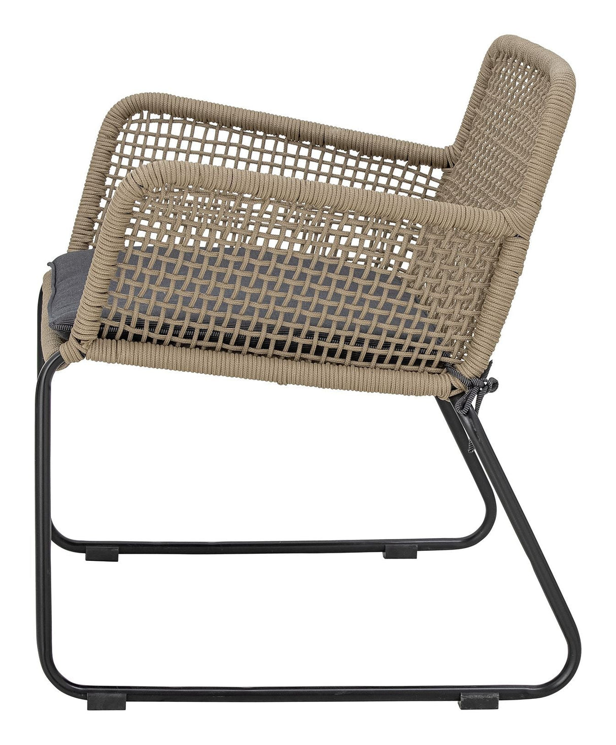 Bloomingville Mundo Loungestol m. hynde, Brun metal - UNOLIVING.COM