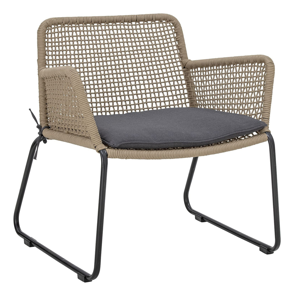 Bloomingville Mundo Loungestol m. hynde, Brun metal - UNOLIVING.COM