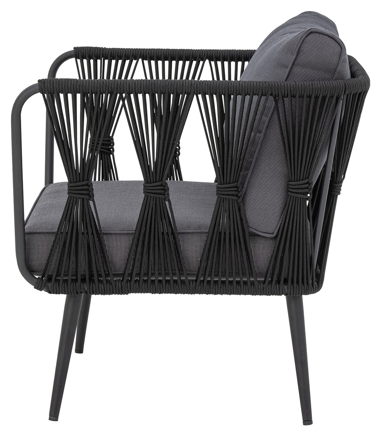 Bloomingville Pavone Loungestol, Sort - UNOLIVING.COM