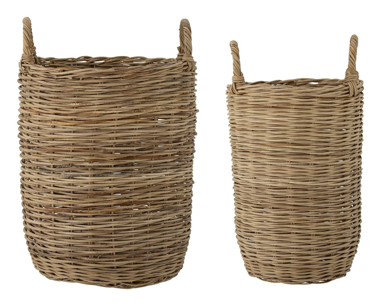 Bloomingville Sede Kurve sæt á 2, Rattan/brun - UNOLIVING.COM