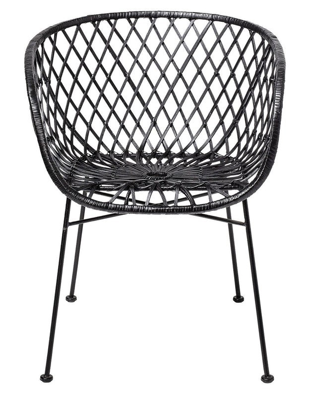 Bloomingville Spisebordsstol, Sort Rattan - UNOLIVING.COM