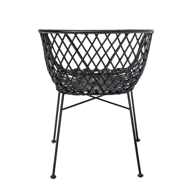 Bloomingville Spisebordsstol, Sort Rattan - UNOLIVING.COM