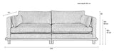 Blossom 3 - pers. Sofa, Moss - UNOLIVING.COM