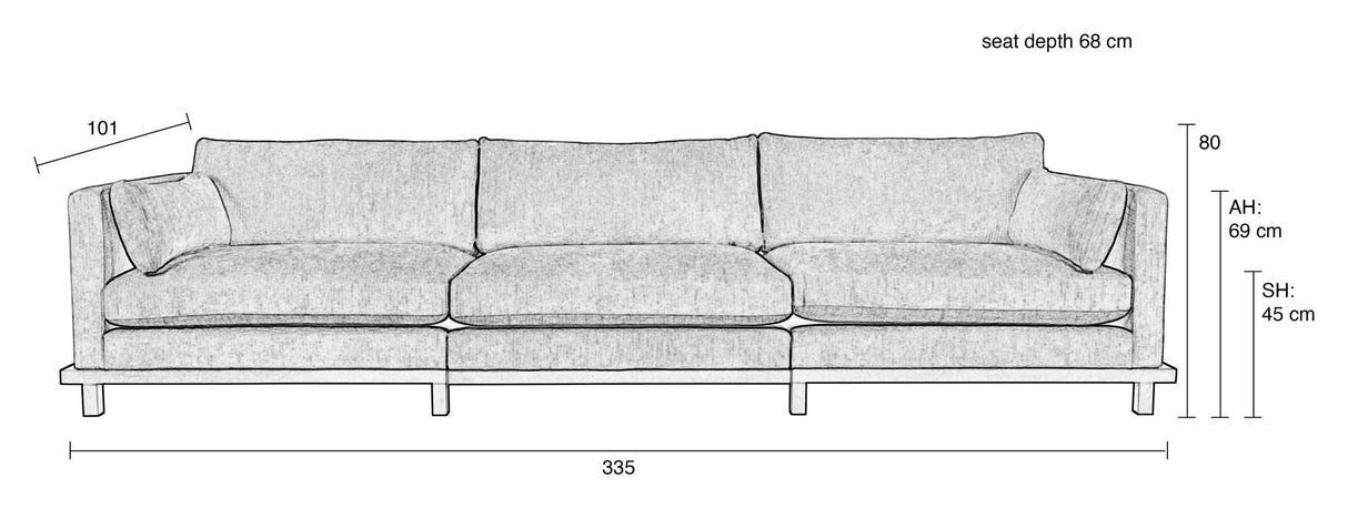 Blossom 4,5 - pers. Sofa, Moss - UNOLIVING.COM