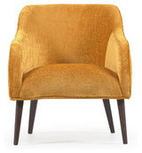 Bobly Loungestol, Gul chenille/Træben wenge finish - UNOLIVING.COM